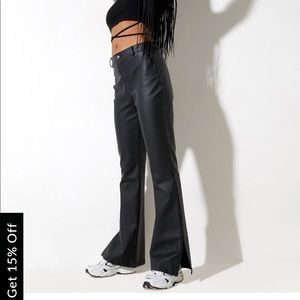 Zolen flare leather pants